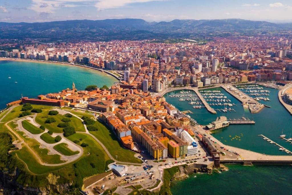 Apartamento Viendo Montanas A 700M De La Playa Gijón Exterior foto